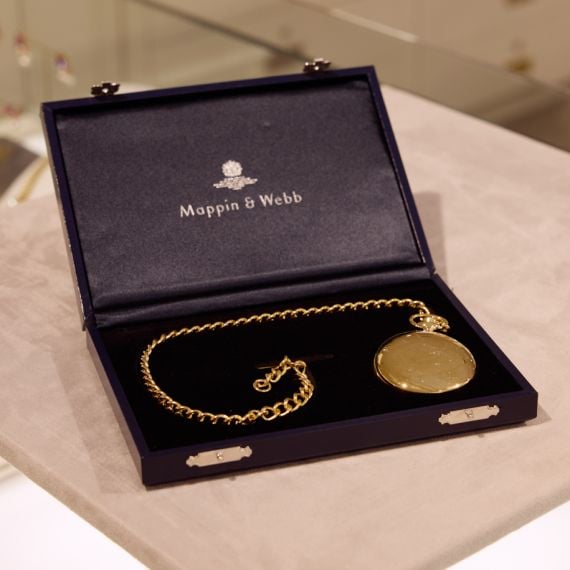 Mappin & Webb Gold East Wing  Pocket Watch in box. 