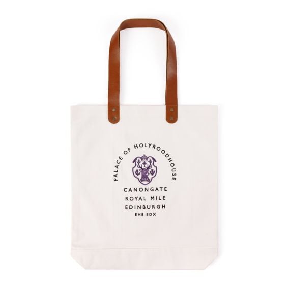Cream Palace of Holyroodhouse Tote Bag with Address. 