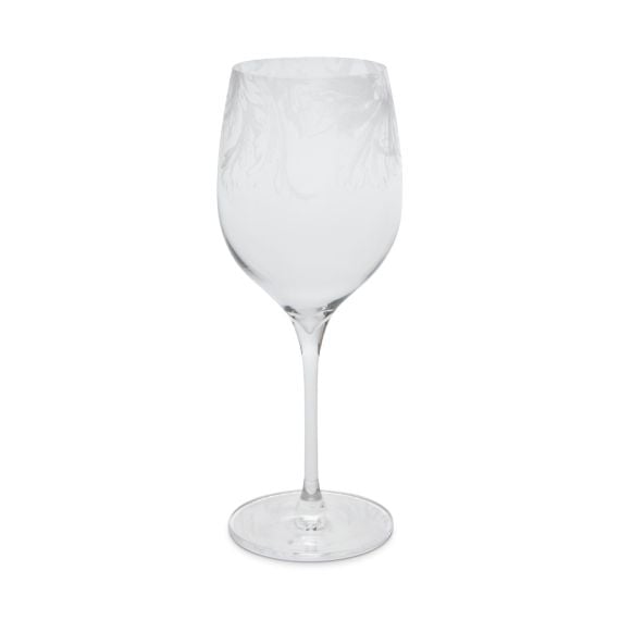 Etched crystal white wine glass. Etched crystal white wine glass.