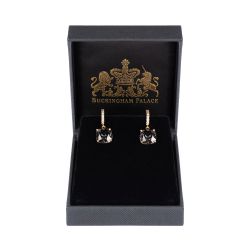 Buckingham Palace Black Square Crystal Earrings 
