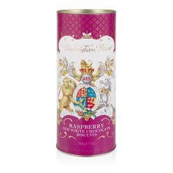Buckingham Palace White Chocolate and Raspberry Biscuit Tube