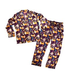 Karen Mabon 'Oh So Royal' Purple Silk Pyjamas