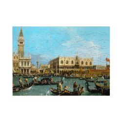 cylinder box of a jigsaw featuring a masterpiece of Canaletto