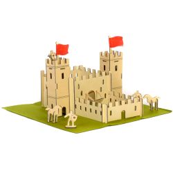 Rectangular tin displaying a build your own castle design
